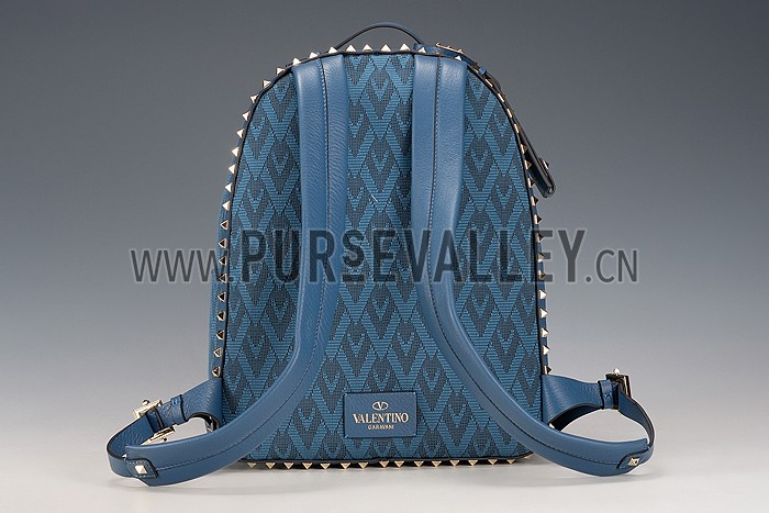 Valentino Viva Valentino Fabric Backpack Blue