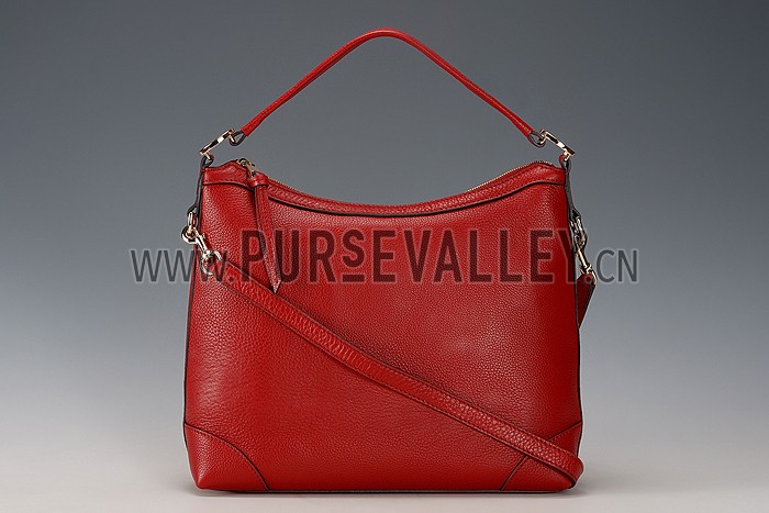 Gucci Miss GG Leather Hobo Dark Red