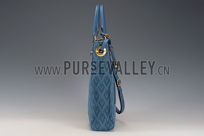 Valentino Viva Valentino Fabric Vertical Tote Bag Blue