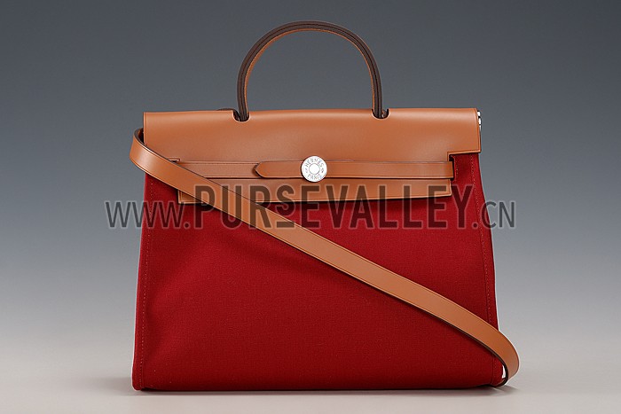 Hermes Herbag Dark Red