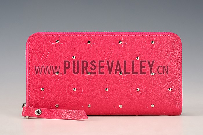 Louis Vuitton Empreinte Zippy Wallet With Studs Pink