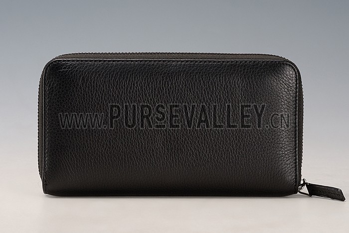Gucci Wallet With Interlocking G Metal Detail Black