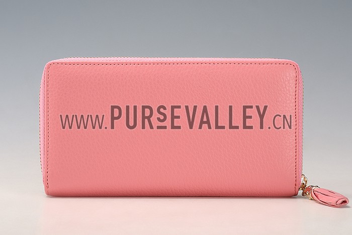 Gucci Soho Disco Studded Wallet Pink