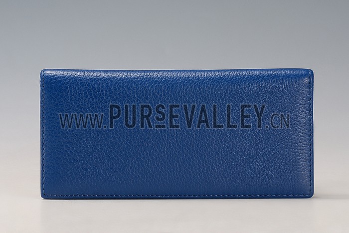 Gucci Long Wallet Blue Leather