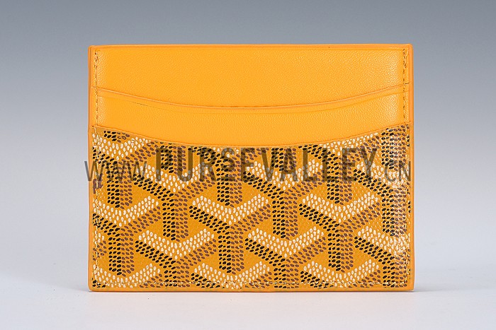 Goyard Yellow Card Holder 18926607