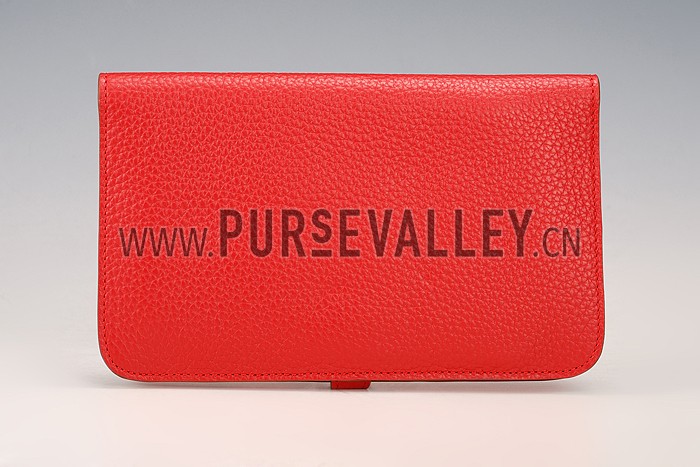 Hermes Dogon Wallet Red 18926640