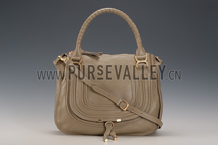 Chloe Marcie Satchel Crossbody Bag Grey