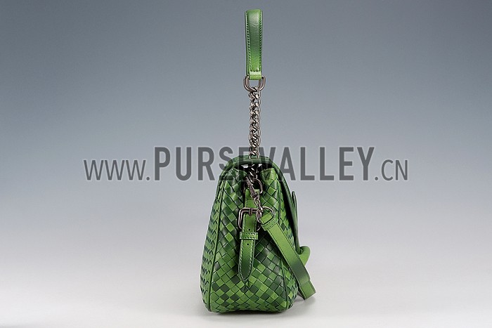 Bottega Veneta Rialto Shoulder Green Bag