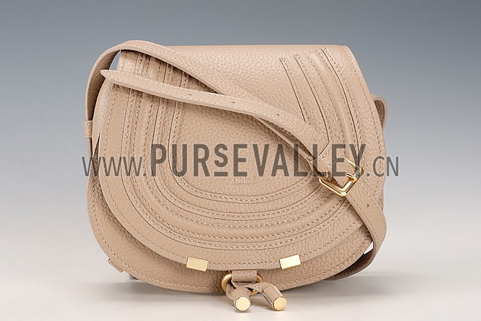 Chloe Marcie Flap Small Shoulder Bag Light Grey