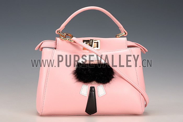 Fendi Peekaboo Karlito Capsule Detail Pink Bag
