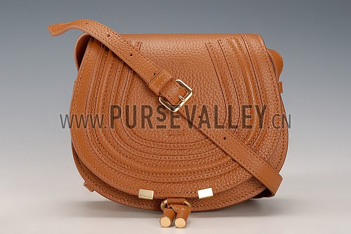 Chloe Marcie Flap Small Shoulder Bag Tan