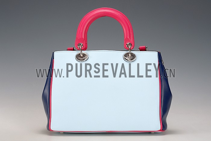 Diorissimo Medium Light Blue, Dark Blue and Rose Pink City Bag