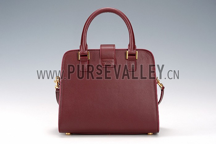 Saint Laurent Monogramme Baby Cabas Bordeaux Bag