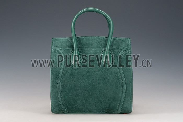 Celine Phantom Luggage Suede Leather Green