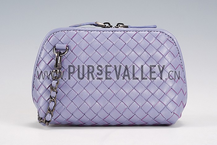 Bottega Veneta Small Shoulder Leather Chain Grey Bag