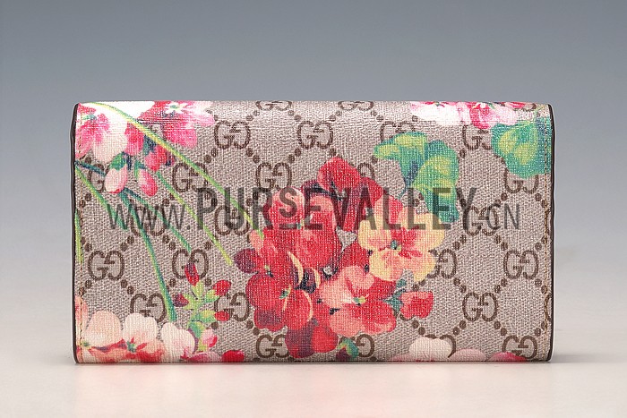 Gucci Pink Blooms Supreme Canvas Wallet