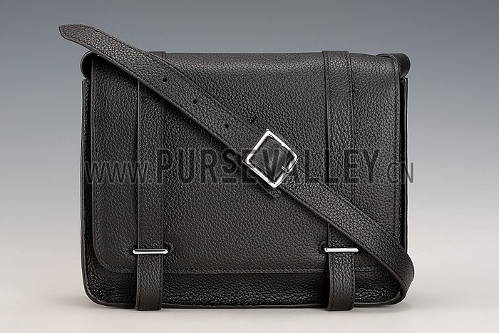 Hermes Man Messenger Large Black Bag