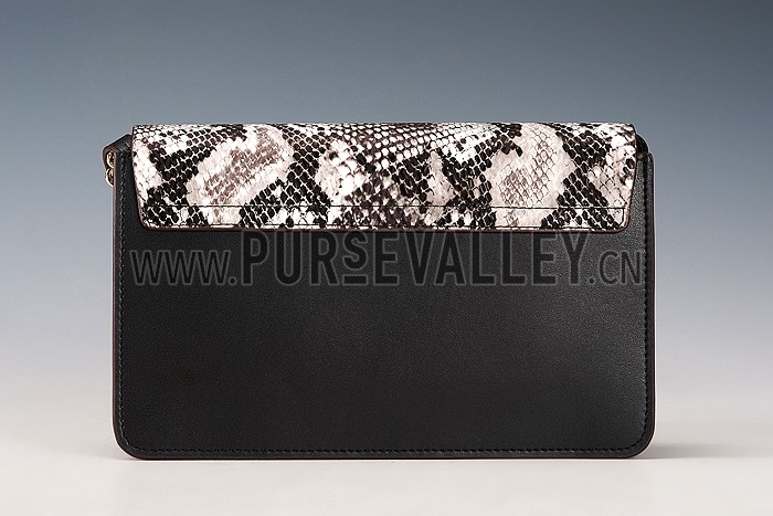 Chloe Faye Small Bag Black and Python Pattern