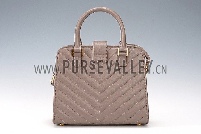 Saint Laurent Monogramme Baby Cabas Matelasse Khaki Bag