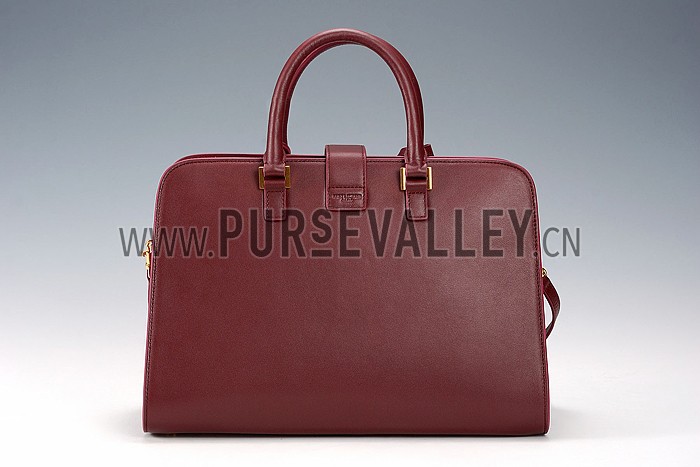 Saint Laurent Monogram Cabas Medium Bordeaux Bag