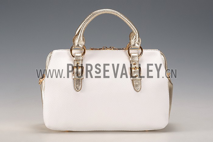Miu Miu Satchel White and Gold