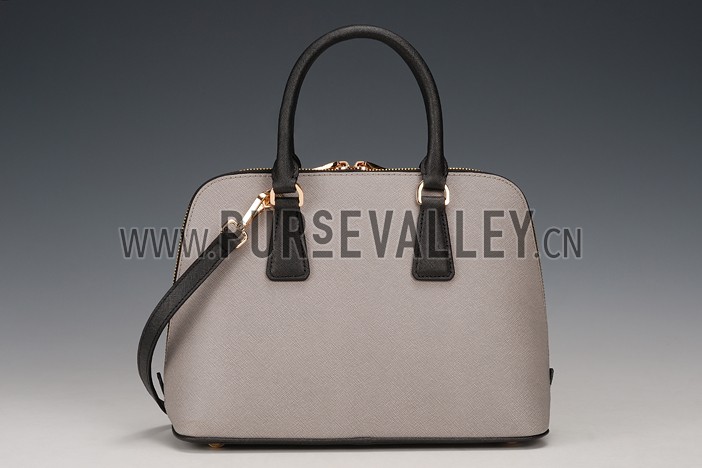 Prada Saffiano Promenade Black and Grey Tote