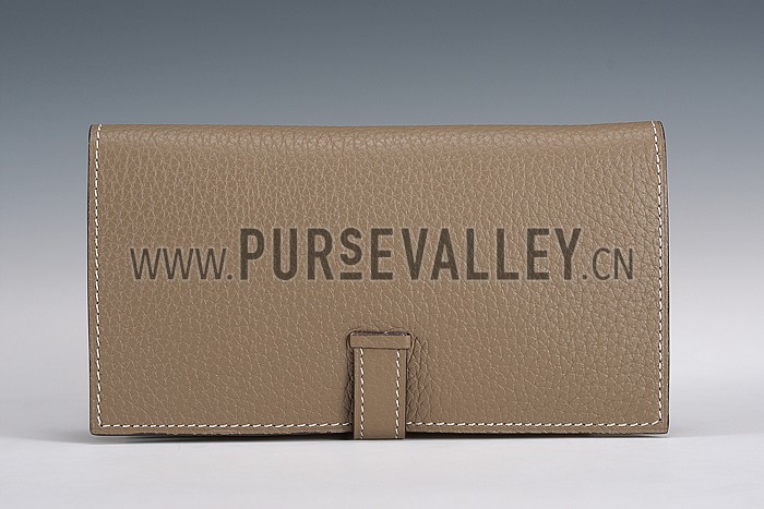 Hermes Bearn Wallet Etoupe Grey 608077
