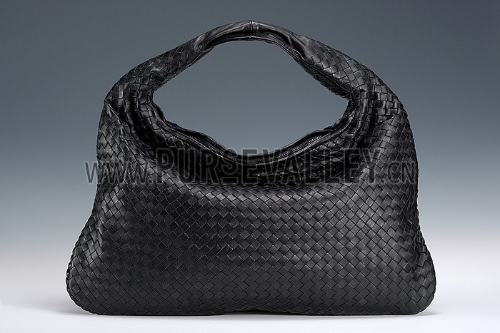 Bottega Veneta Intrecciato Nappa Hobo Bag Black
