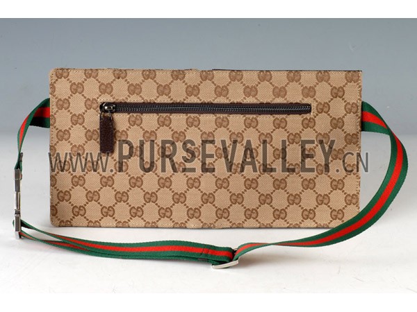 Gucci Belt Bag Brown With Web Strap