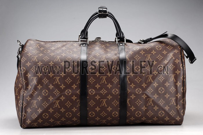 Louis Vuitton Keepall 55 Monogram Macassar Canvas