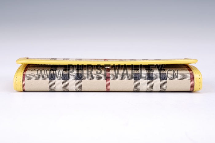 Burberry Haymarket Check Large Purse Yellow