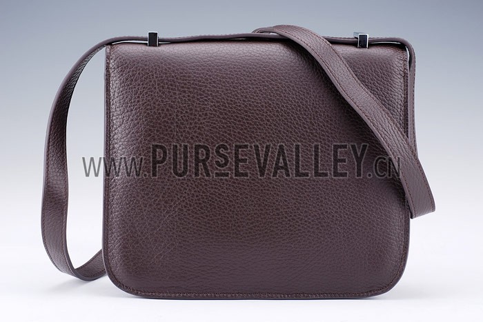 Hermes Constance Brown with Silver Buckle
