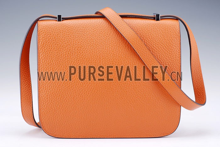 Hermes Constance Orange with Silver Buckle