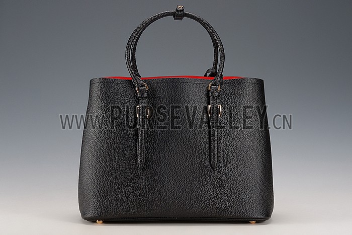 Prada Saffiano Soft Double Bag Black