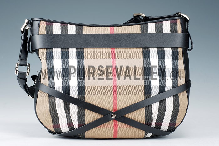 Burberry Smooth Bridle House Check Belted Bag Black