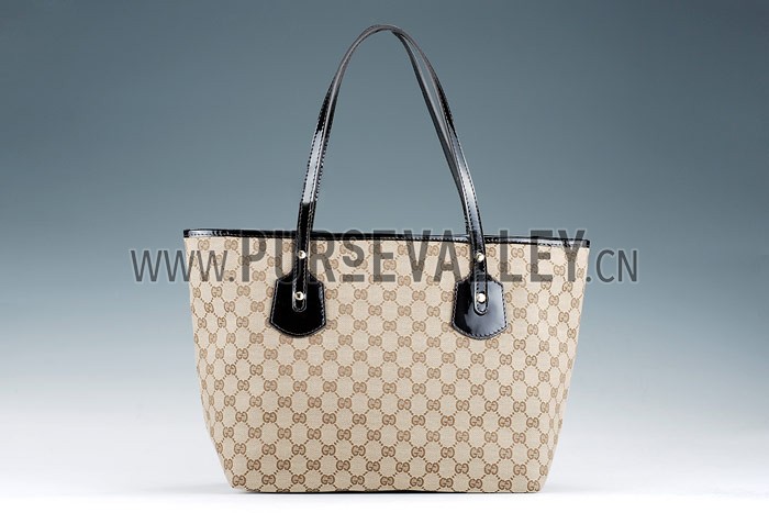 Gucci Heart Bit Canvas Large Tote Brown