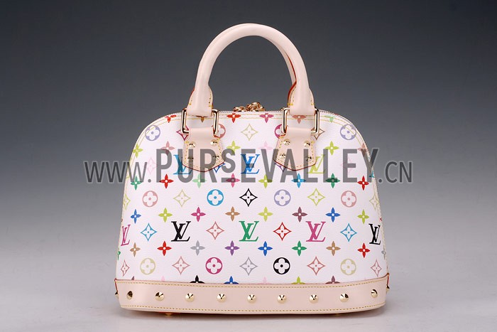 Louis Vuitton White Murakami Alma PM