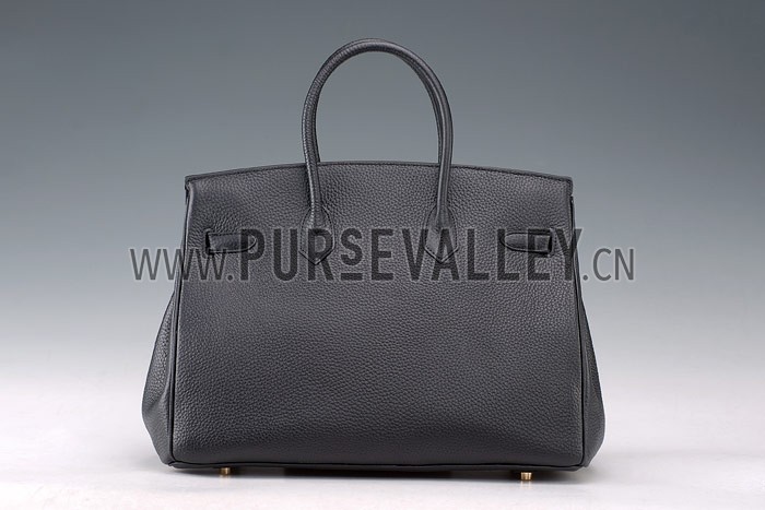 Hermes Birkin Horse Embossed Gold Hardware Tote Black