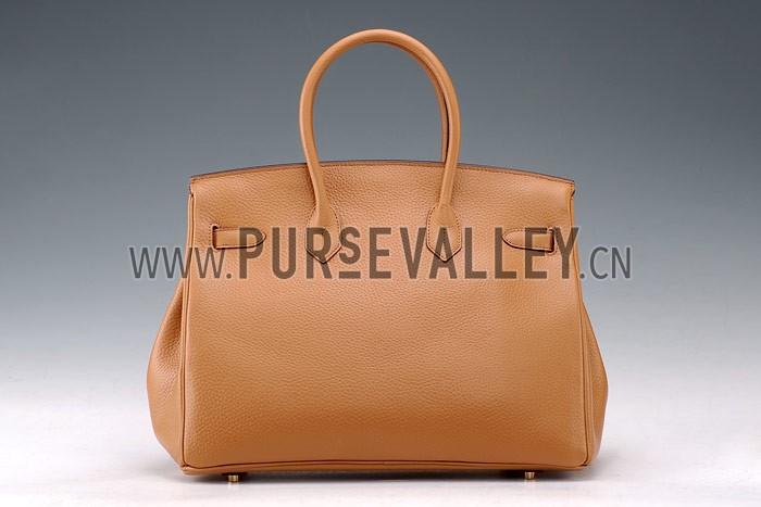 Hermes Birkin Horse Embossed Gold Hardware Tote Tan