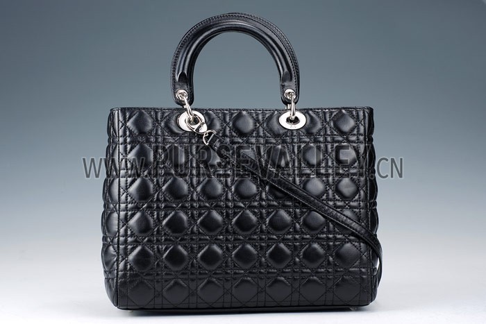 Dior Medium Lady Cannage Bag Black