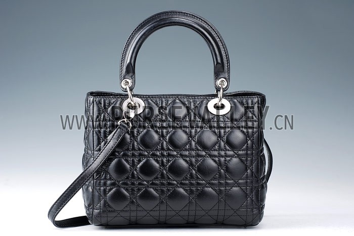 Dior Small Lady Cannage Bag Black