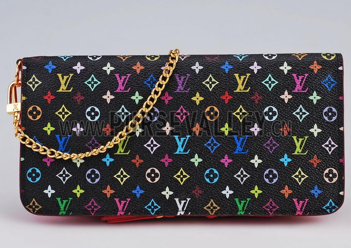 Louis Vuitton Insolite Pouchette Black Murakami With Pink