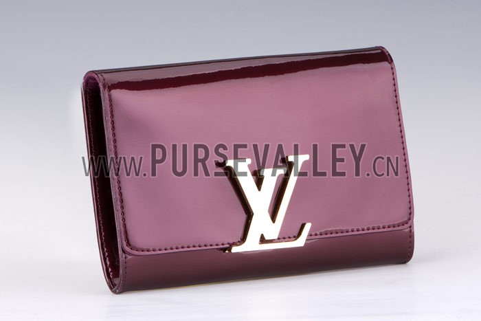 Louis Vuitton Monogram Vernis Neo Sobe Clutch Louise Plum