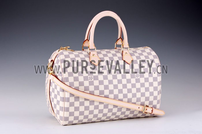 Louis Vuitton Damier Azur Speedy 35 with Shoulder Strap