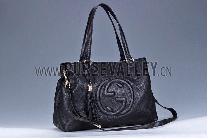 Gucci Soho Black Leather Working Tote