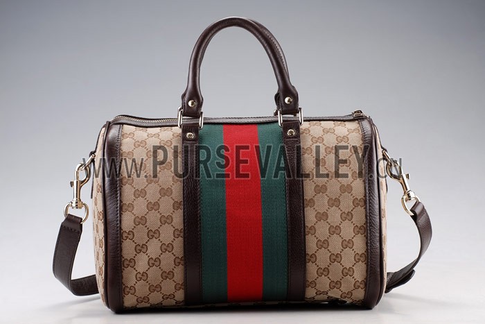 Gucci Vintage Web Medium Boston Bag