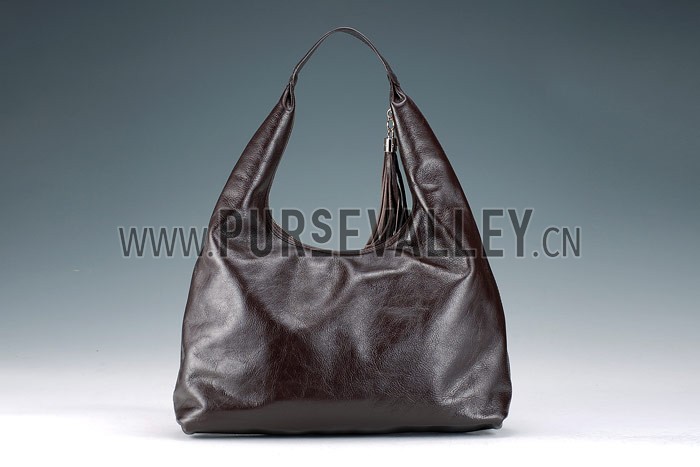 Gucci Soho Large Hobo with Embossed Interlocking G Dark Brown