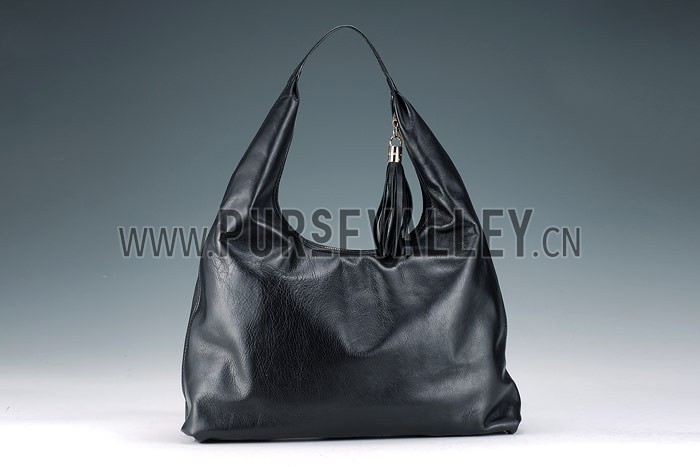 Gucci Soho Large Hobo with Embossed Interlocking G Black