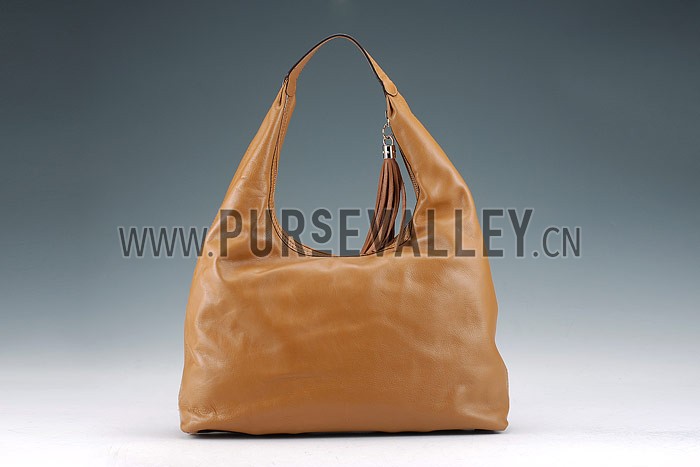 Gucci Soho Large Hobo with Embossed Interlocking G Tan