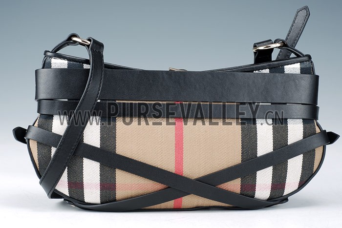 Burberry Bridle House Check Sling Bag Black